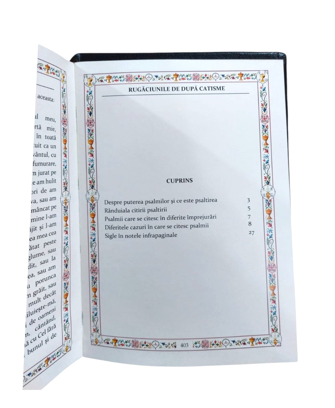 PSALTIRE MEDIE LEGATA IN PIELE- NEGRU