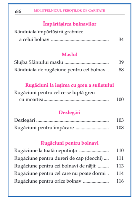 MOLITFELNICUL PREOTULUI DE CARITATE