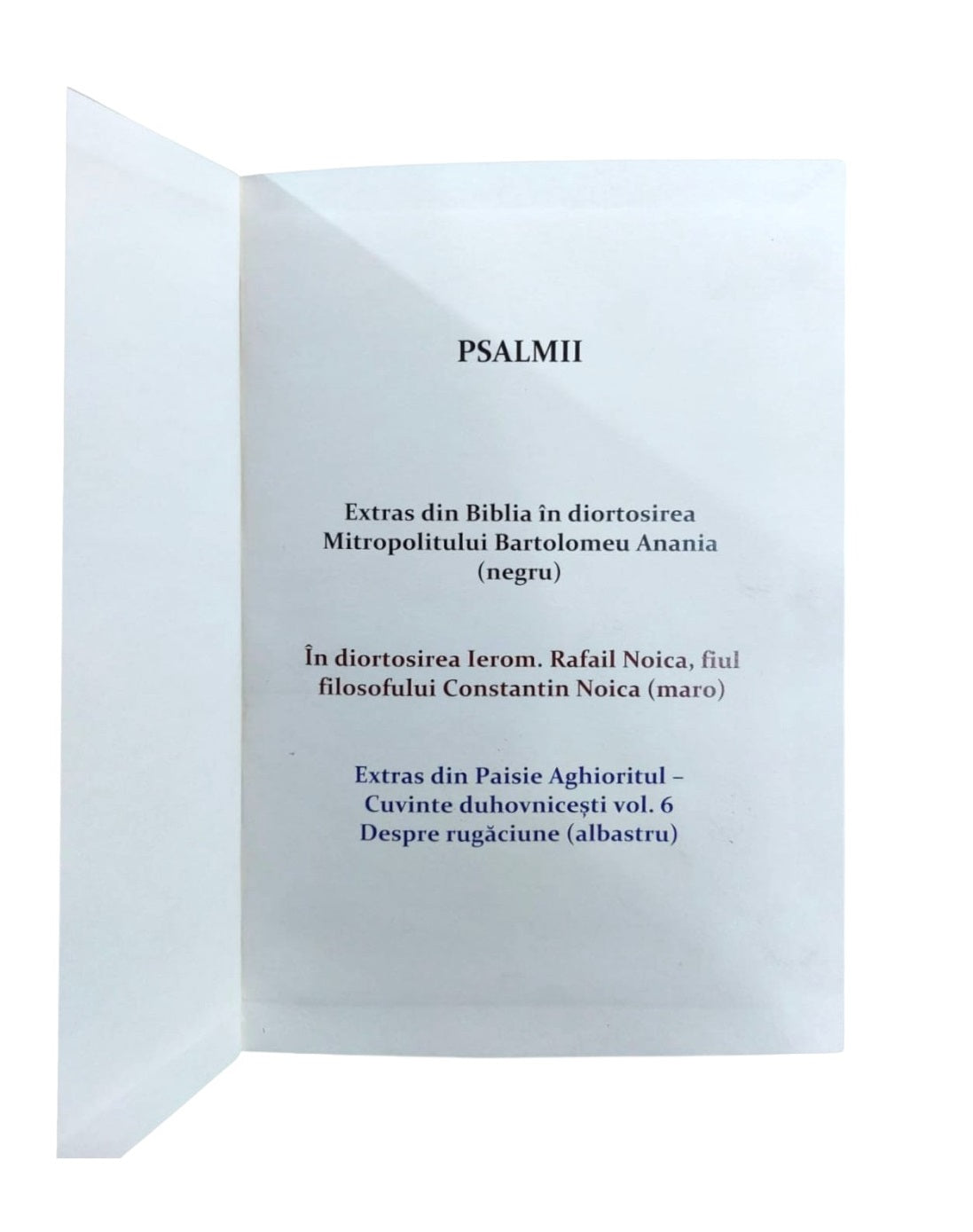 PSALTIRE MEDIE LEGATA IN PIELE- NEGRU