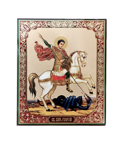 LITOGRAFIE PE MDF 10/12- SF. MARE MUCENIC GHEORGGHE (model 1)
