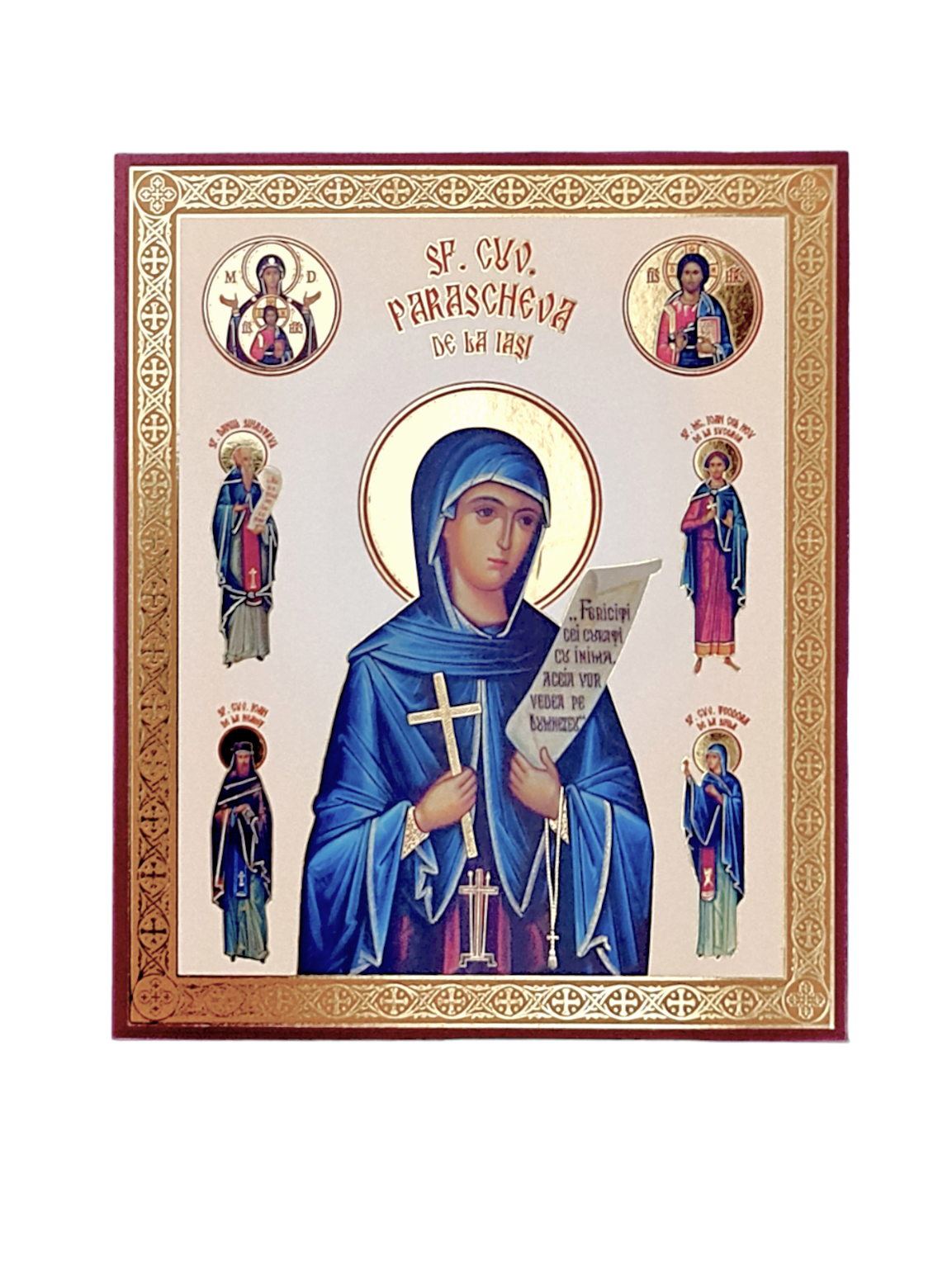 LITOGRAFIE PE MDF 15/18- SFANTA CIVIOASA PARASCHEVA (model 2)