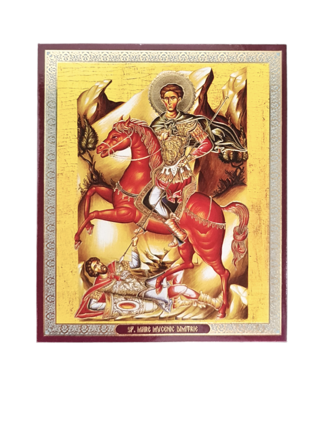 LITOGRAFIE PE MDF 15/18- SF. MARE MUCENIC DIMITRIE