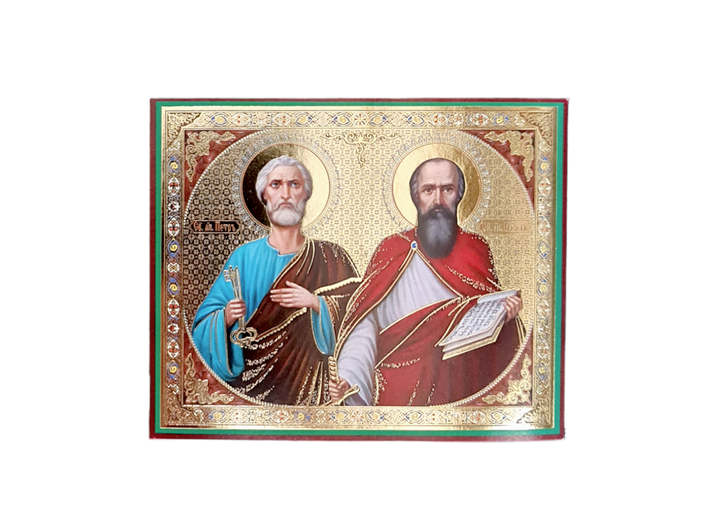 LITOGRAFIE PE MDF 10/12 - SF. APOSTOLI PETRU SI PAVEL (model 2)
