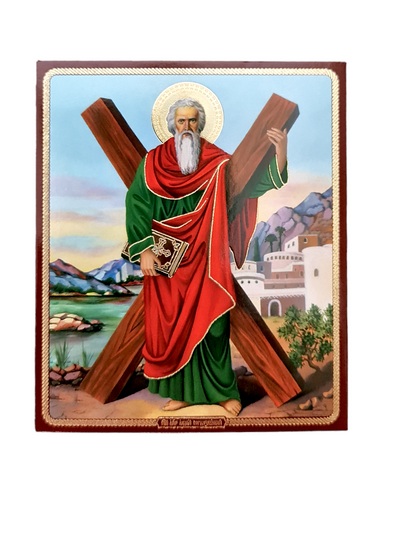LITOGRAFIE PE MDF 15/18- SFANTUL APOSTOL ANDREI (model 1)