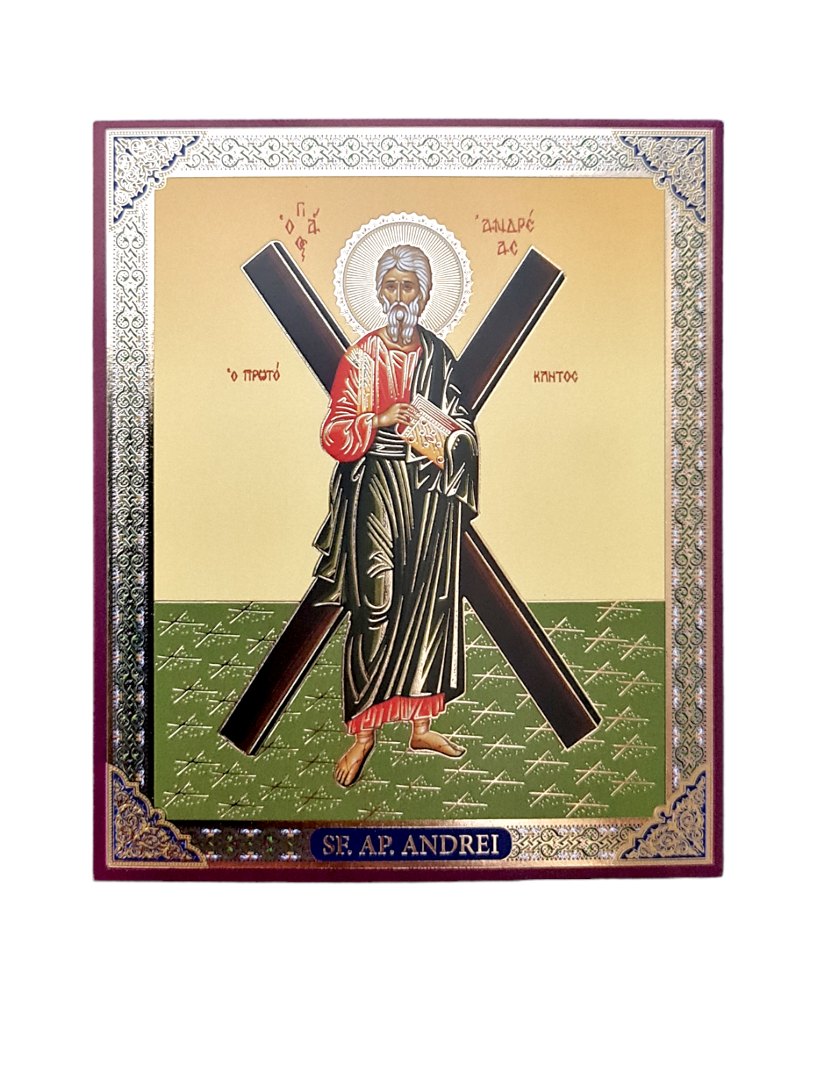 LITOGRAFIE PE MDF 10/12 - SFANTUL APOSTOL ANDREI (model 2)