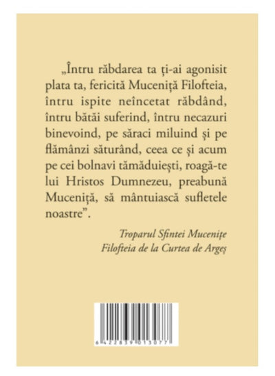 ACATISTUL SF. MUCENITE FILOFTEIA DE LA CURTEA DE ARGES
