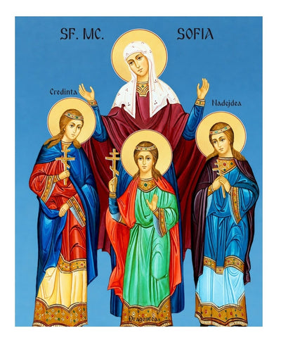 LITOGRAFIE PE MDF 15/18 – SFANTA MUCENITA SOFIA SI FIICELE