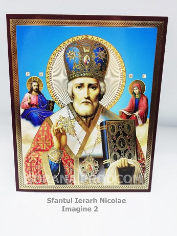 LITOGRAFIE PE MDF 15/18- SFANTUL IERARH NICOLAE (model 1)