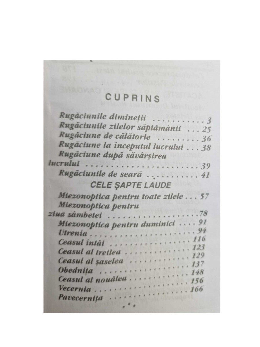 MICUL CEASLOV CU SINAXARUL DE PESTE AN