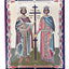 LITOGRAFIE PE MDF  20/24 - SFINTII IMPARATI CONSTANTIN SI ELENA