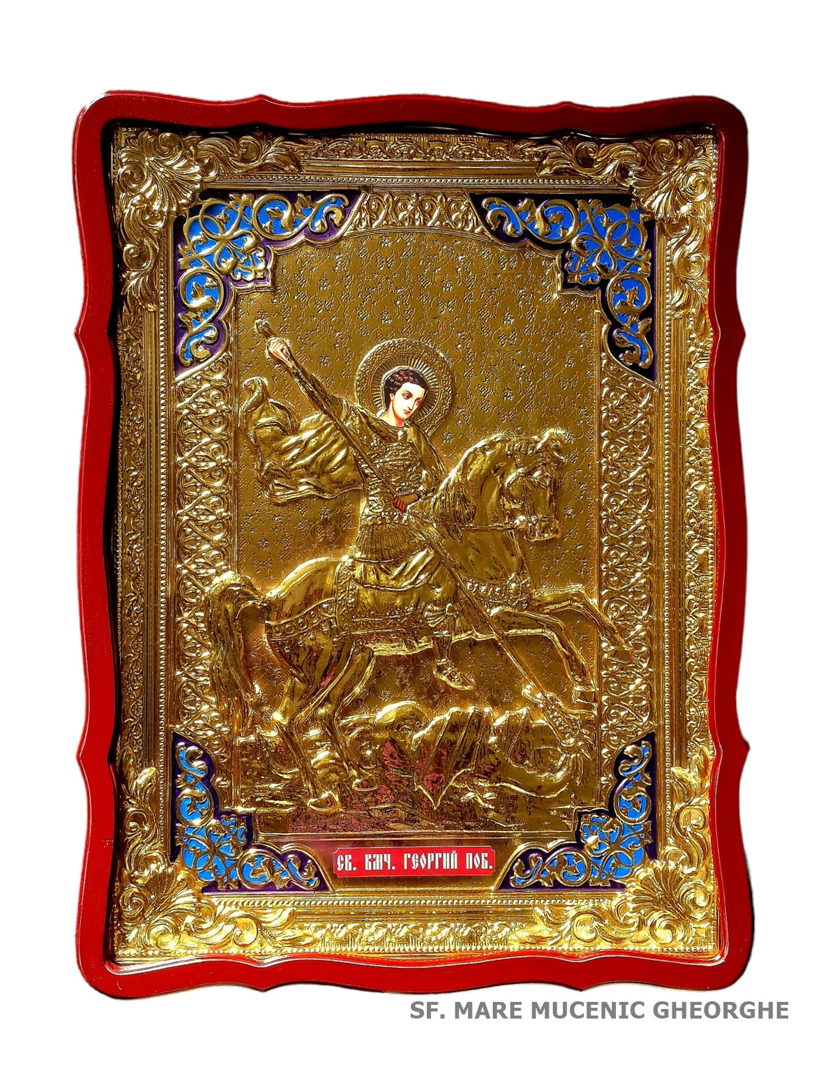 ICOANA MDF 60/80 GOLD- SFANTUL MUCENIC GHEORHE