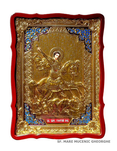 ICOANA MDF 60/80 GOLD- SFANTUL MUCENIC GHEORHE